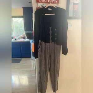 Anthropologie Lace Top Jumpsuit & Cropped Cardigan